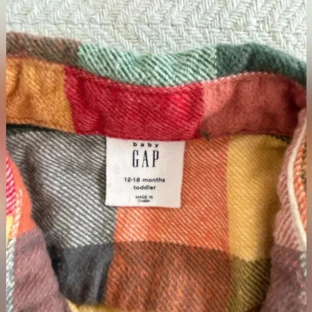 GAP Button Down Flannel 12-18 months